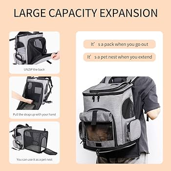 通気性 重視 折りたたみ可能 ペットキャリー SunStarsPets ペットキャリー｜猫・小型犬用リュック型キャリー